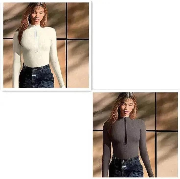 Women's Fashionable Long Sleeve bodysuit top Seamless Slimming Shapewear Romper - EX-STOCK Canada