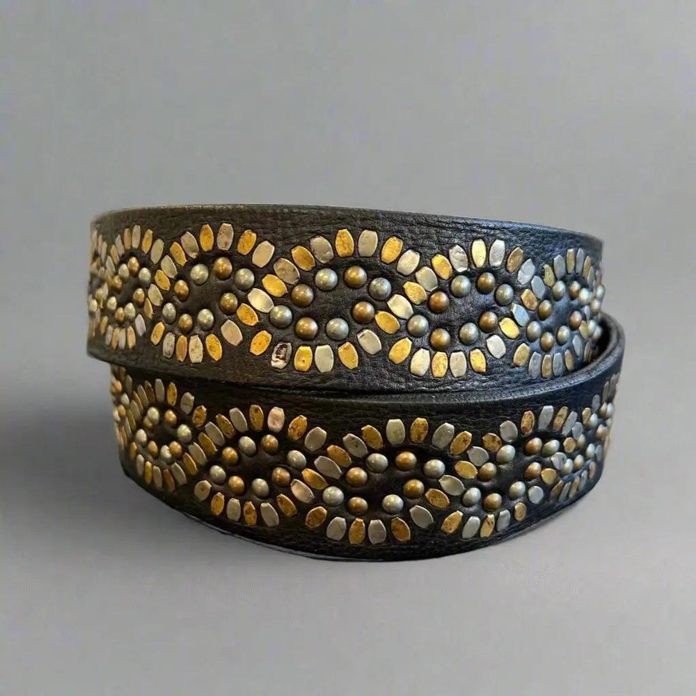 Women's Full Grain Leather Belt with Studs EX-STOCK Canada