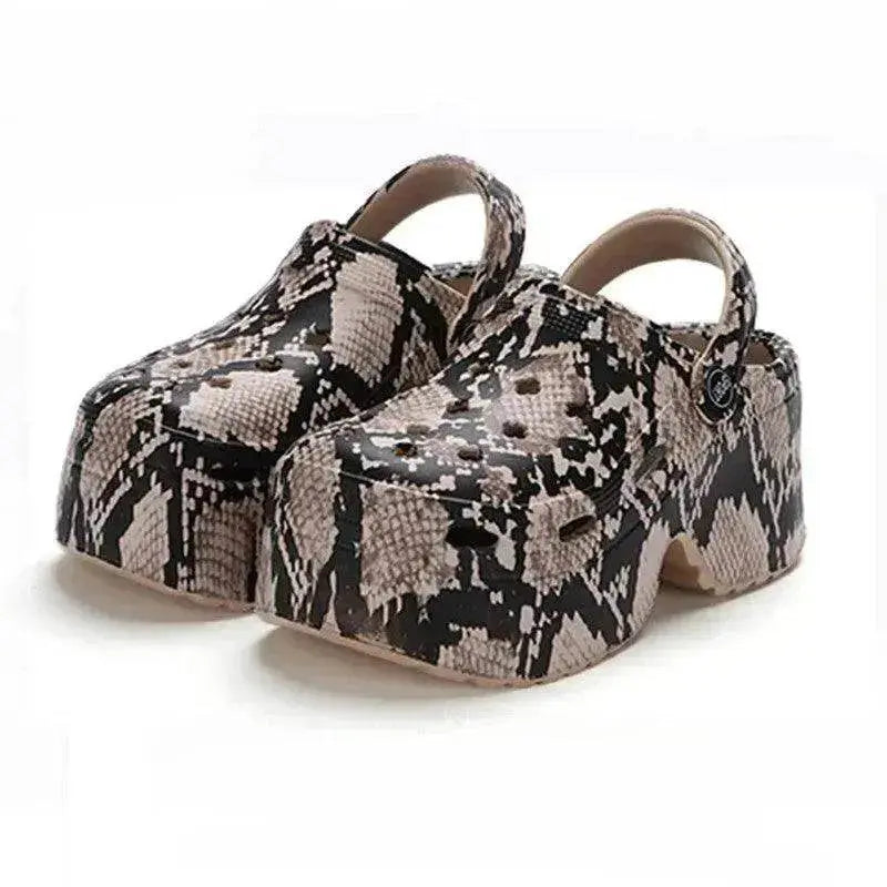Women's Hole Shoes Summer Wear Leopard Print - EX-STOCK Canada