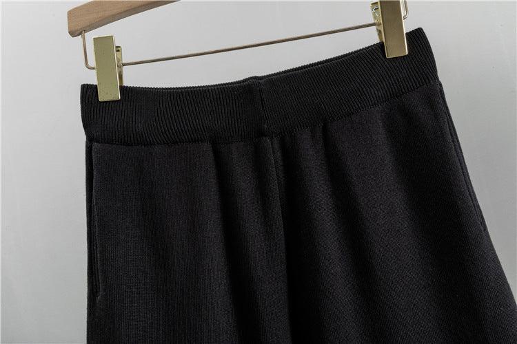 Women's Knitted Cardigan Casual Fashion Sports Wide-leg Pants Suit EX-STOCK Canada