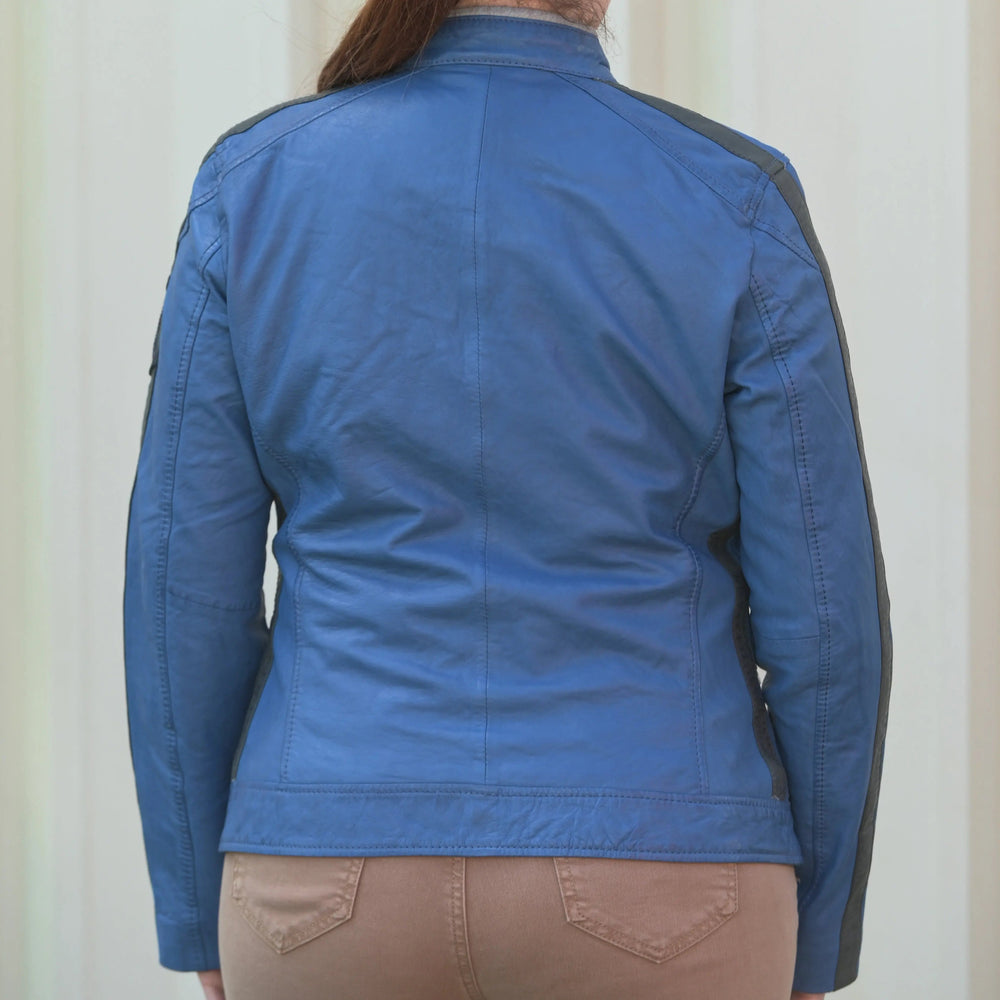 Chaqueta de cuero para mujer con parchesEX-STOCK Canada