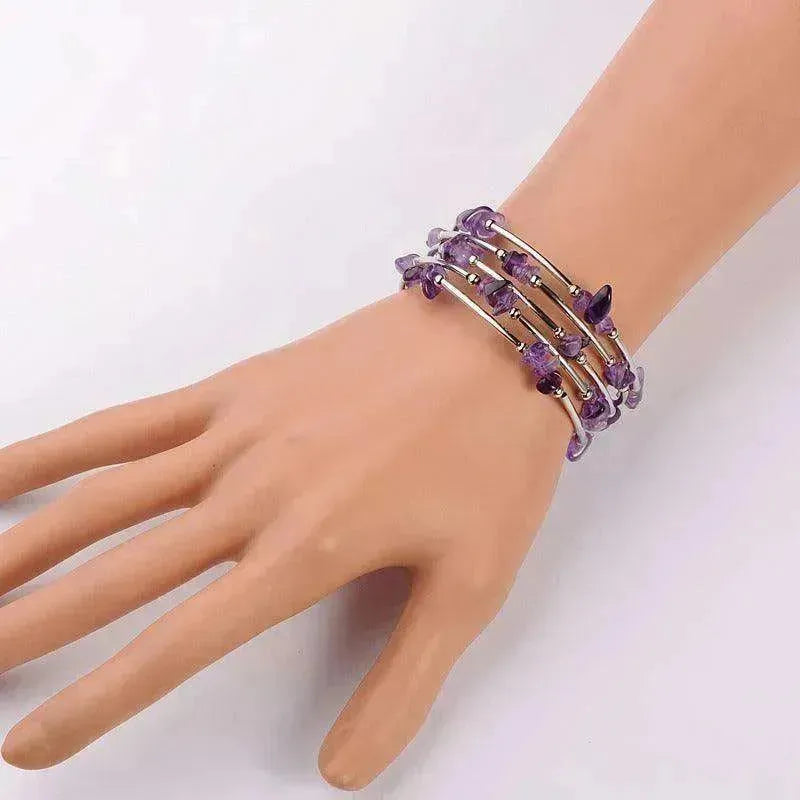 Bracelet pour femmes en pierre concassée de cristal naturel EX-STOCK CANADA