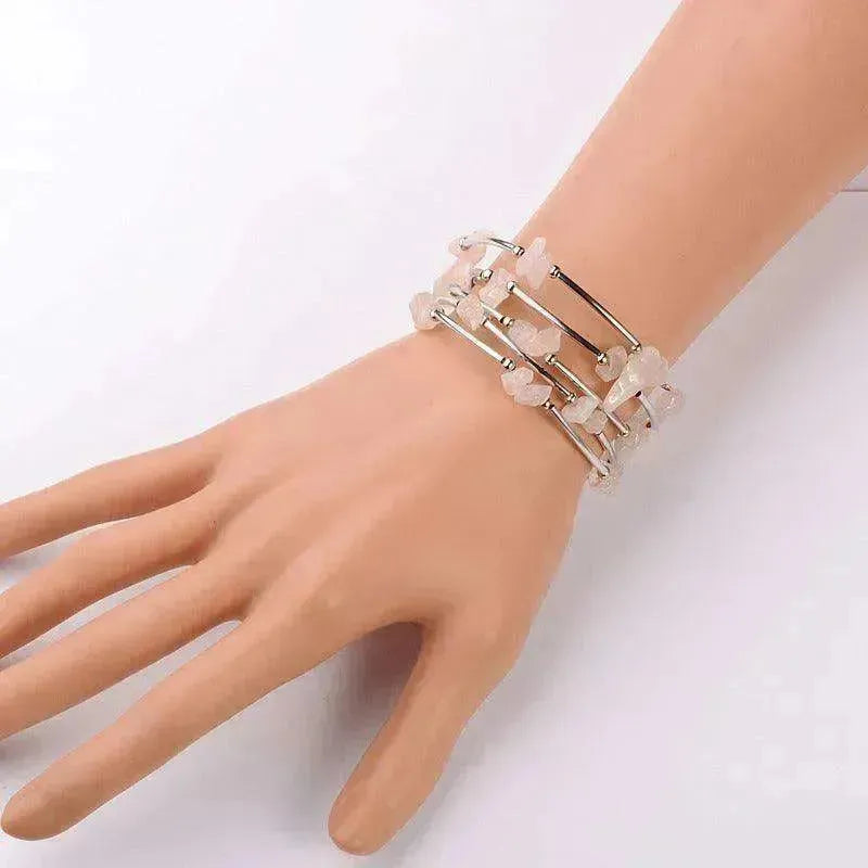 Bracelet pour femmes en pierre concassée de cristal naturel EX-STOCK CANADA