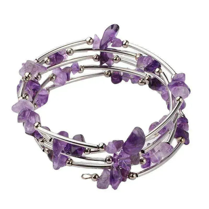 Bracelet pour femmes en pierre concassée de cristal naturel EX-STOCK CANADA
