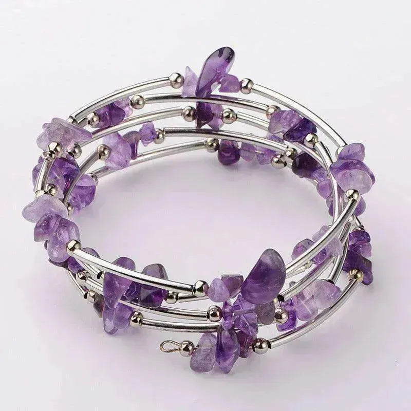 Bracelet pour femmes en pierre concassée de cristal naturel EX-STOCK CANADA