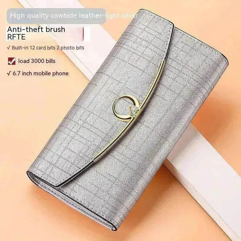 Women's Real Leather Anti theft Large Capacity Wallet Clutch Bag - EX-STOCK Canada
