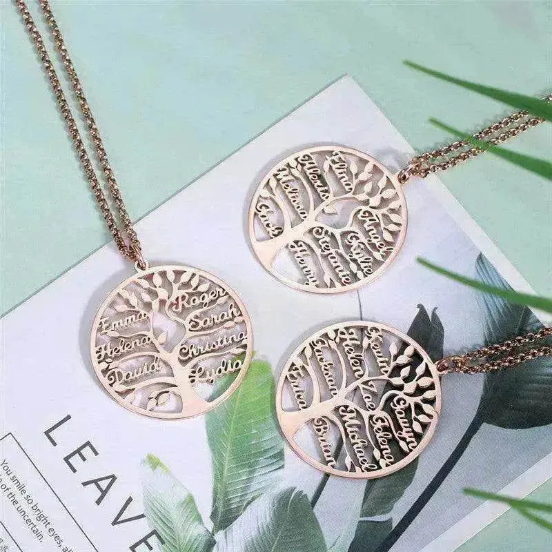 Women's Sliver Tree Of Life Stainless Steel Customized Necklace - EX-STOCK Canada