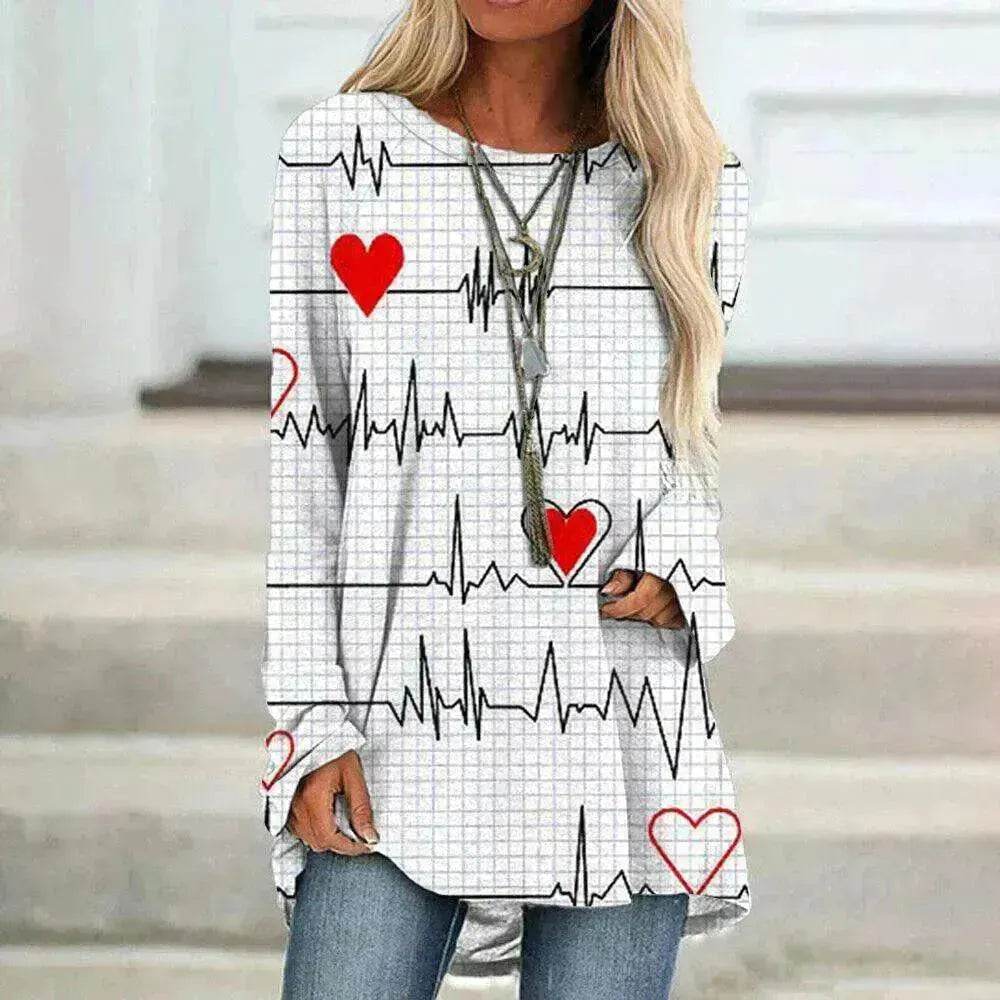 Women's Valentine's Day Love Print Long Sleeve T-shirt - EX-STOCK Canada