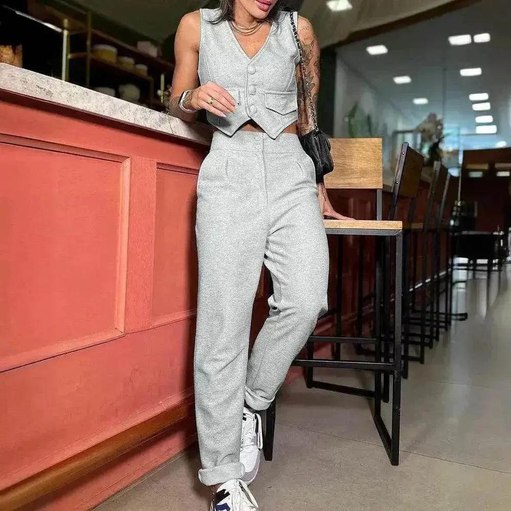 Ensemble deux pièces pour femmes : débardeur et pantalon décontracté - EX-STOCK Canada
