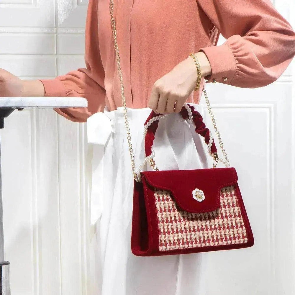 Women's Wedding Bag Bridal Bag High-grade Women's Elegant Red Niche Red Small Bag Portable 2025 New - EX-STOCK Canada