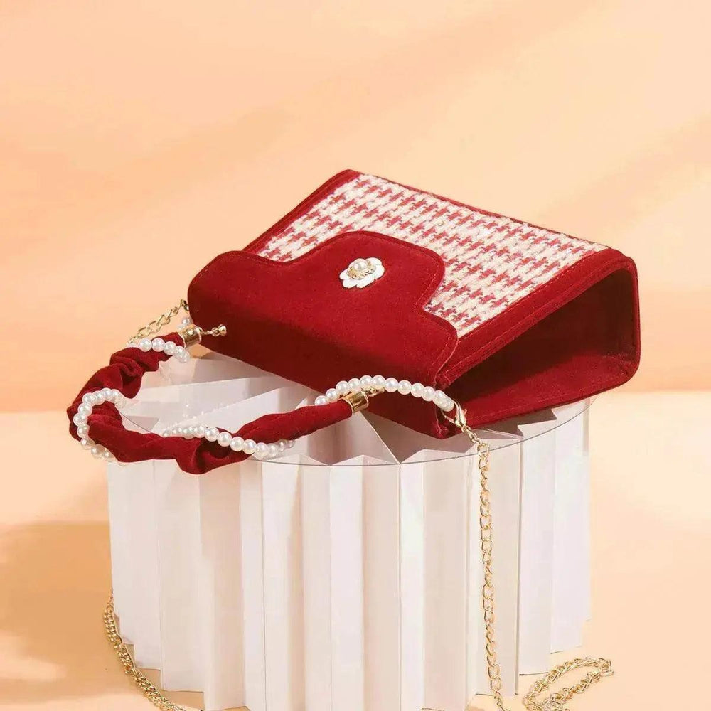 Women's Wedding Bag Bridal Bag High-grade Women's Elegant Red Niche Red Small Bag Portable 2025 New - EX-STOCK Canada