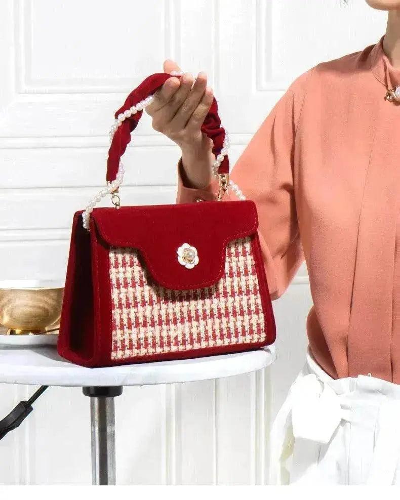 Women's Wedding Bag Bridal Bag High-grade Women's Elegant Red Niche Red Small Bag Portable 2025 New - EX-STOCK Canada