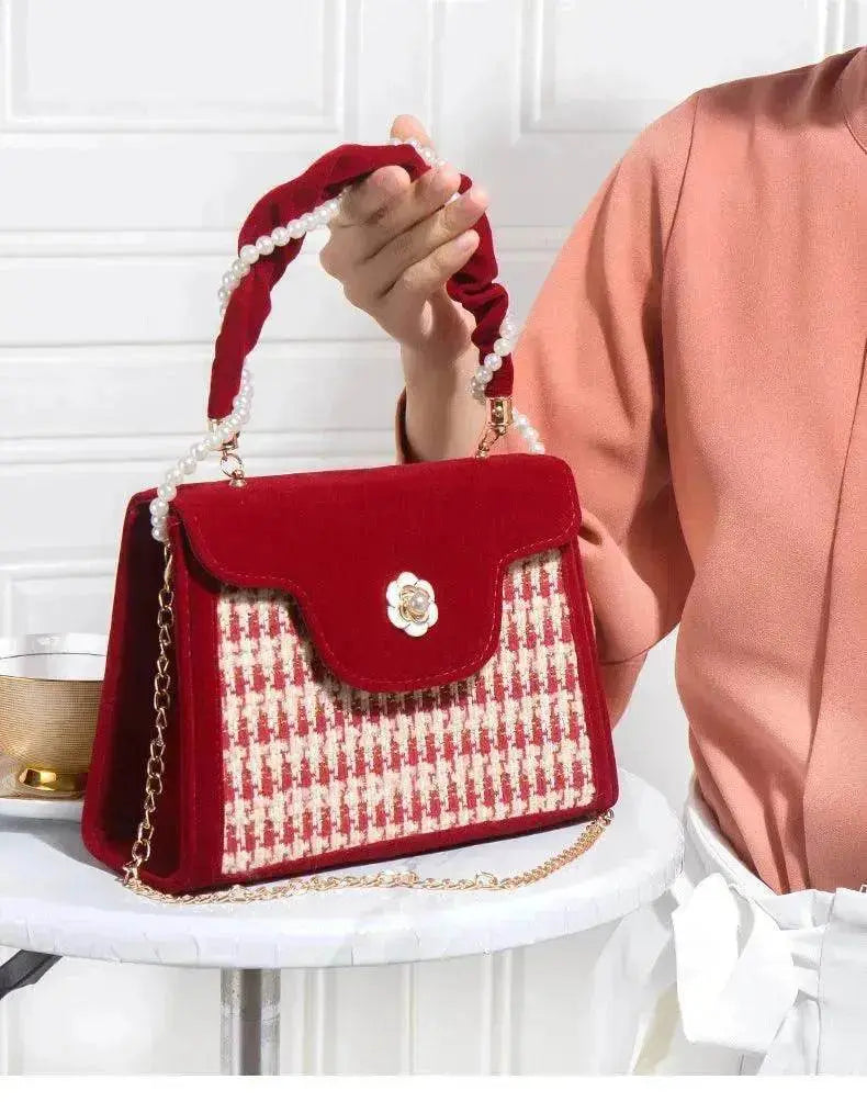 Women's Wedding Bag Bridal Bag High-grade Women's Elegant Red Niche Red Small Bag Portable 2025 New - EX-STOCK Canada