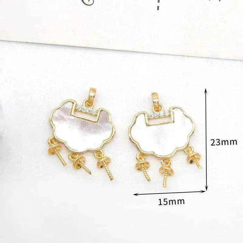 Women's White Shell Pendant Ear Rings - EX-STOCK Canada