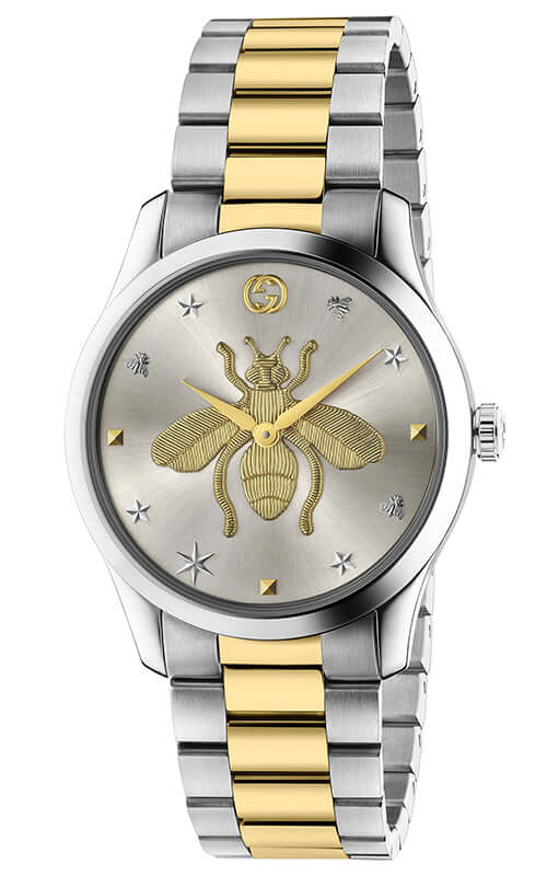 Reloj GUCCI G-TIMELESS ICONIC de Acero Plateado con Abeja YA1264131 - EX-STOCK Canada
