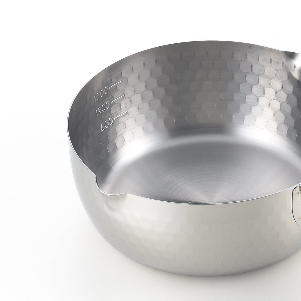 Yoshikawa Yukihira Saucepan 20 cm | 2.1 L Stainless Steel with Wooden Handle