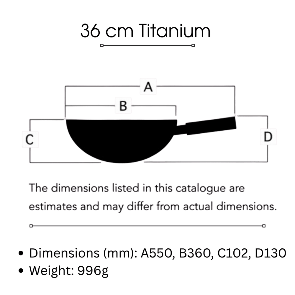 Wok Yoshikawa Cook-Pal en titane 36 cm