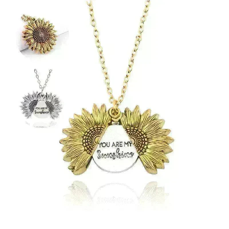 You Are My Sunshine Sunflower Necklace - EX-STOCK Canada
