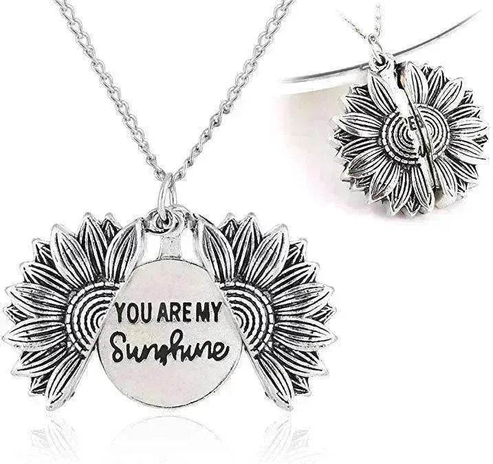 You Are My Sunshine Sunflower Necklace - EX-STOCK Canada