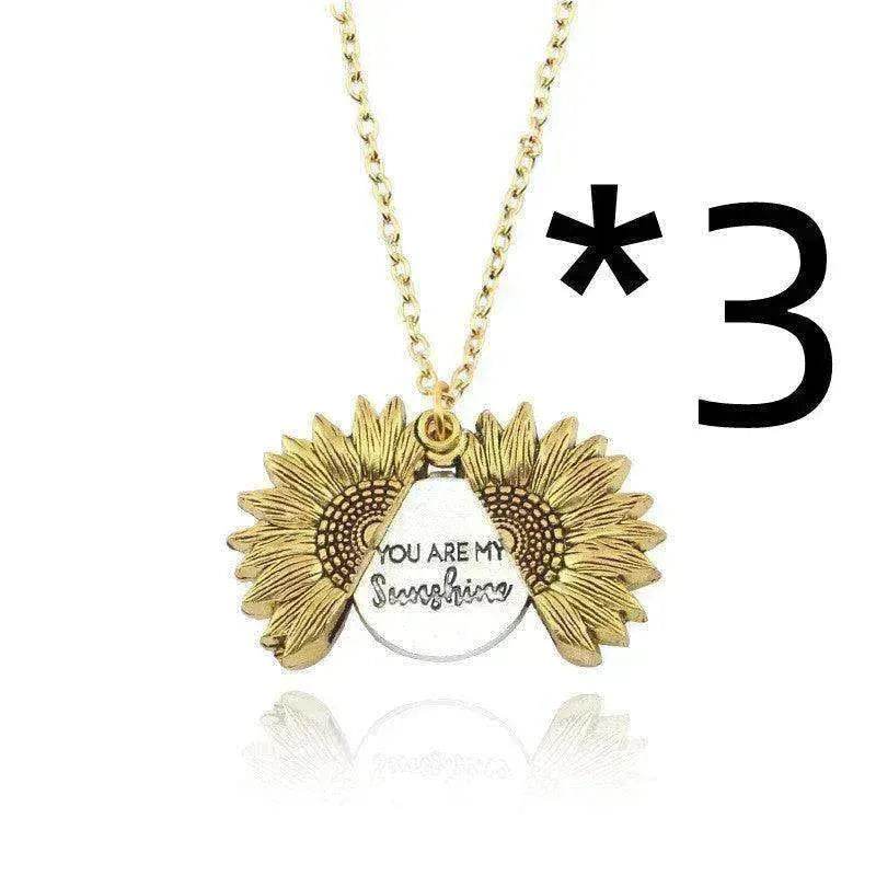 You Are My Sunshine Sunflower Necklace - EX-STOCK Canada