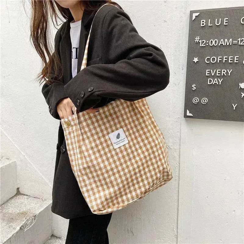 Youda Fashion Women Shoulder Bags Classic Female Shopping Bag Casual Ladies Tote Vintage Style Canvas Handbags Girls Handbag - EX-STOCK Canada