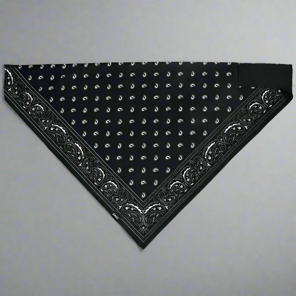 Bandana ZANheadgear 3 en 1 classique noir et blanc à motif cachemireEX-STOCK Canada