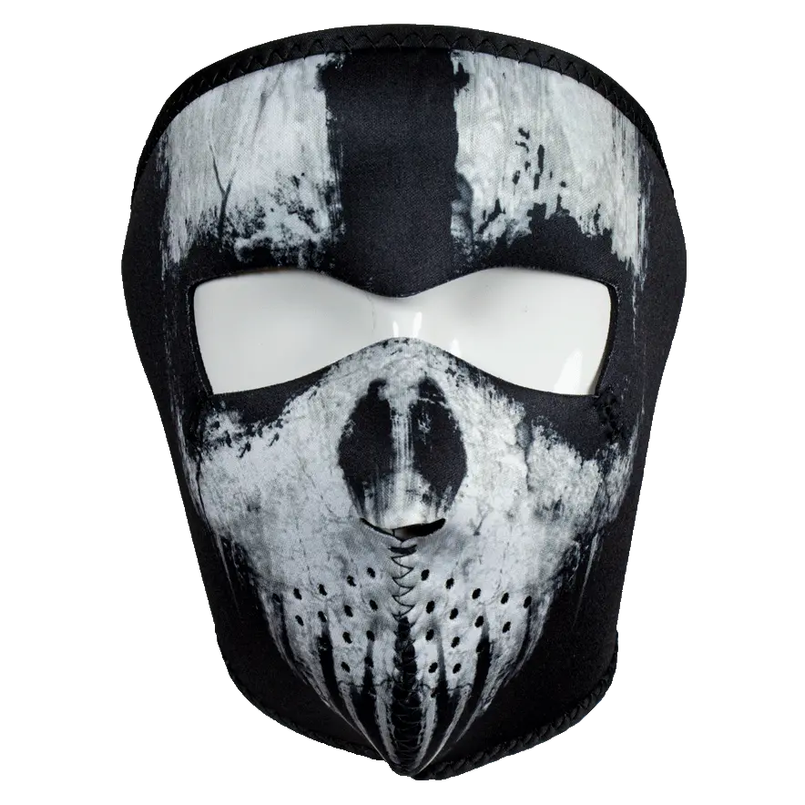 ZANheadgear Vollgesichts-Neoprenmaske Schwarz mit TotenkopfEX-STOCK Canada