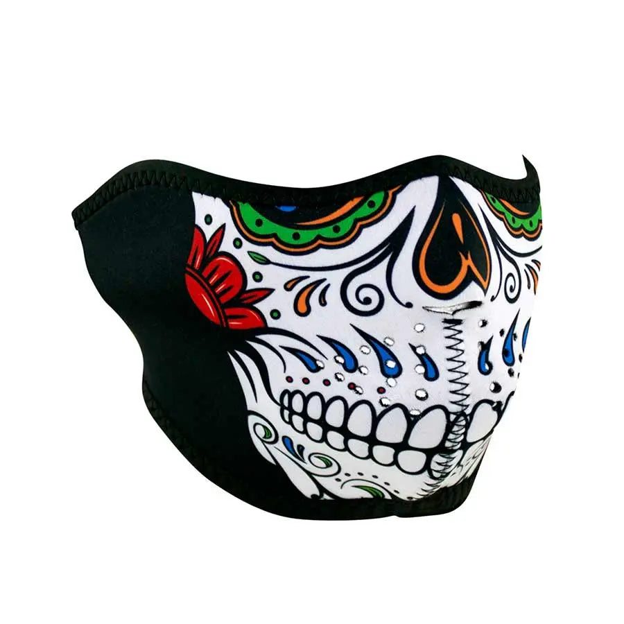 Maschera Semimaschera ZANheadgear in Neoprene Muerte SkullEX-STOCK Canada