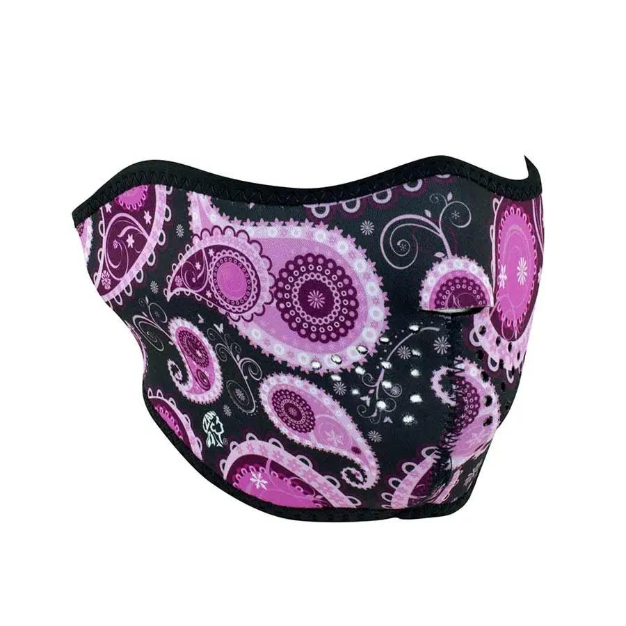 Demi-masque ZANheadgear en néoprène motif cachemire violetEX-STOCK Canada