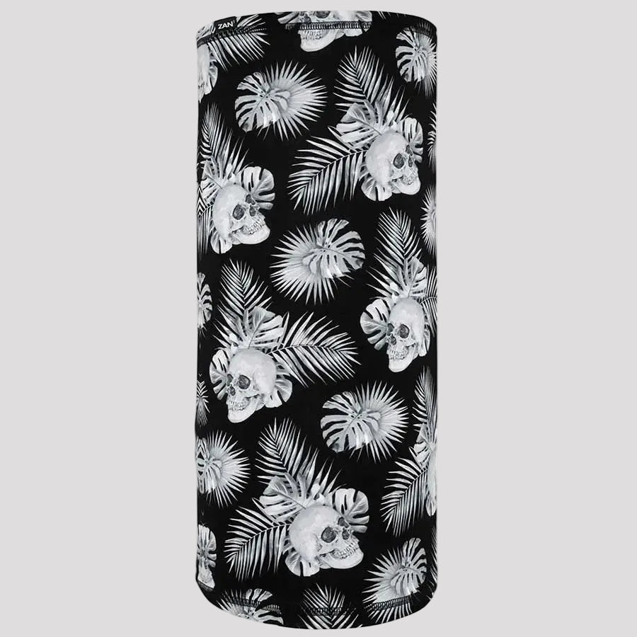 ZANheadgear Skull and Palm Leaves Motley Tube