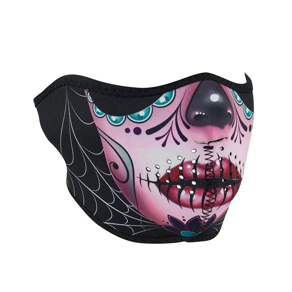 Maschera Semimaschera in Neoprene ZANheadgear Sugar SkullEX-STOCK Canada