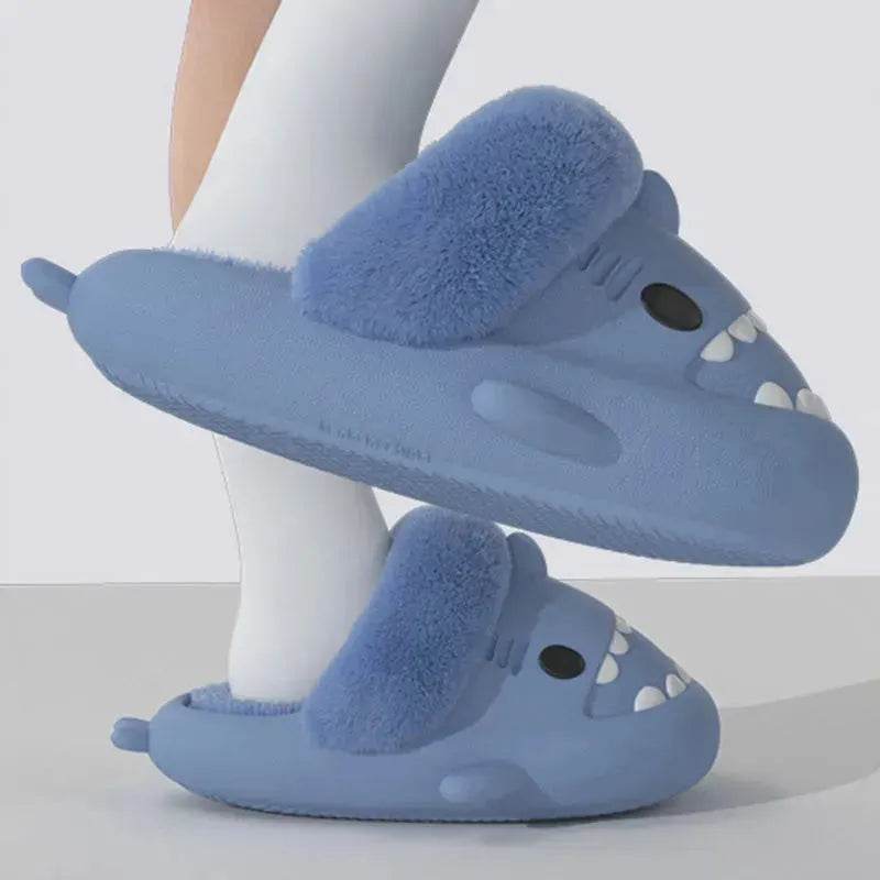Winter Shark Slippers Detachable Warm Fuzzy Slippers Bedroom House Shoes Women - EX-STOCK Canada