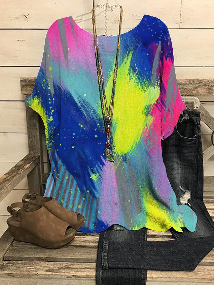 Summer Loose blouse Round Neck Short Sleeve Cotton And Linen Top For Women - EX-STOCK Canada