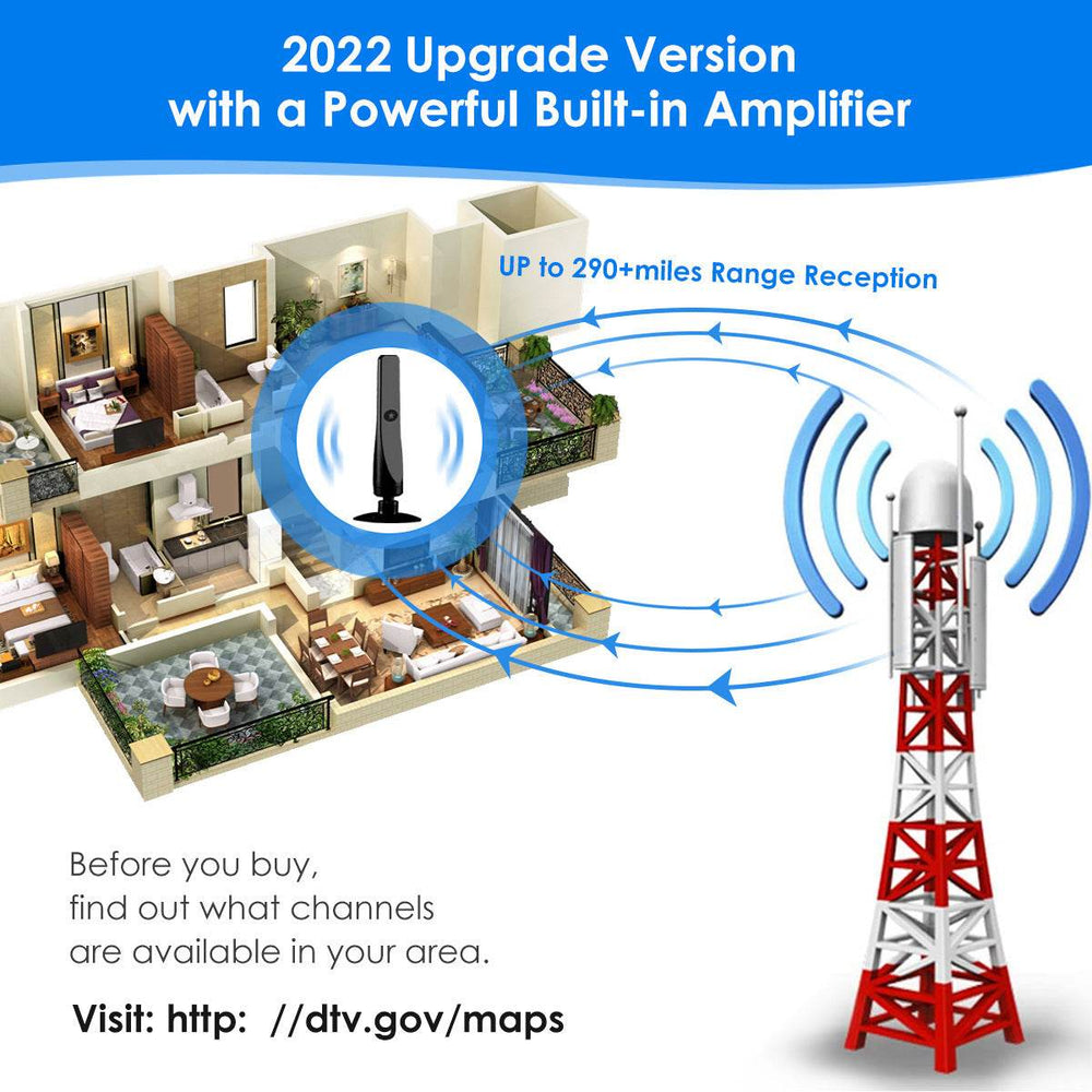 Upgraded HDTV Digital best indoor tv antenna - EX-STOCK Canada