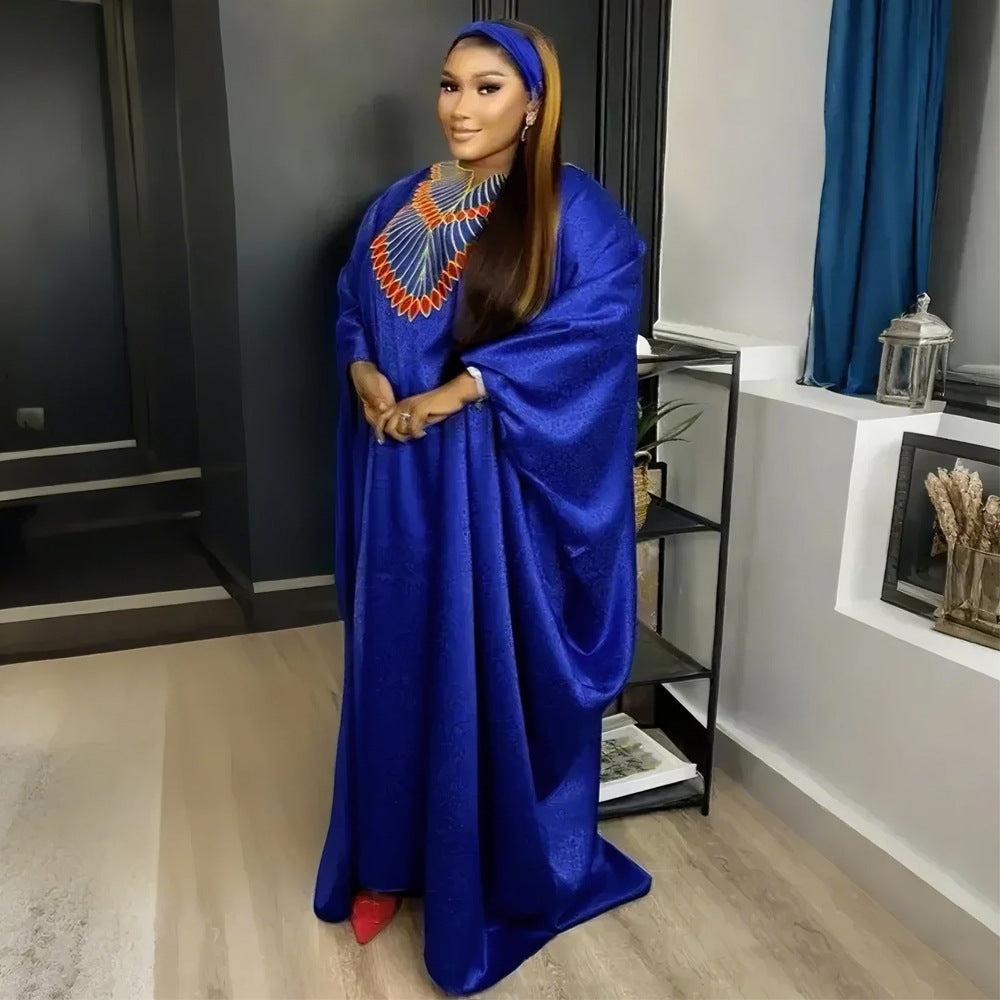 African Ethnic Style Large Swing Dress Robe Middle East AliExpress Muslim Women's Wear V-neck Plus Size - EX-STOCK Canada