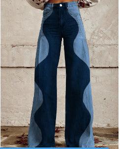 Pantalon décontracté en jean pour femmes grande taille européen et américain