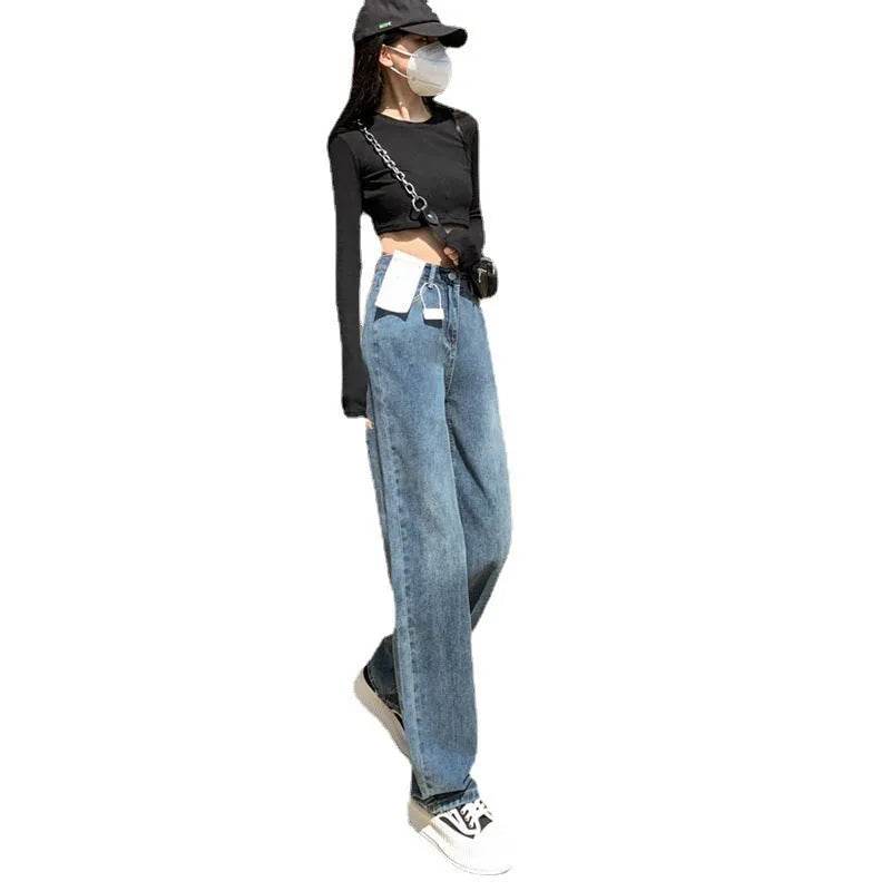 Plus Size Wide Legs Baggy Jeans Pant For Women Autumn And Winter - EX-STOCK Canada