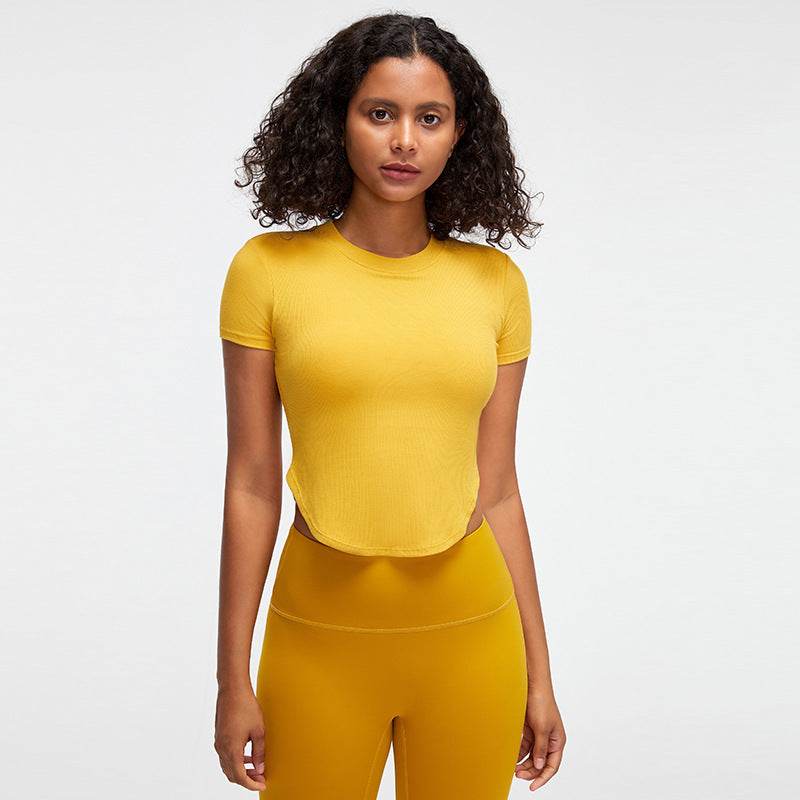 Nude feel Short-sleeved Workout Top Running gym top women - EX-STOCK Canada