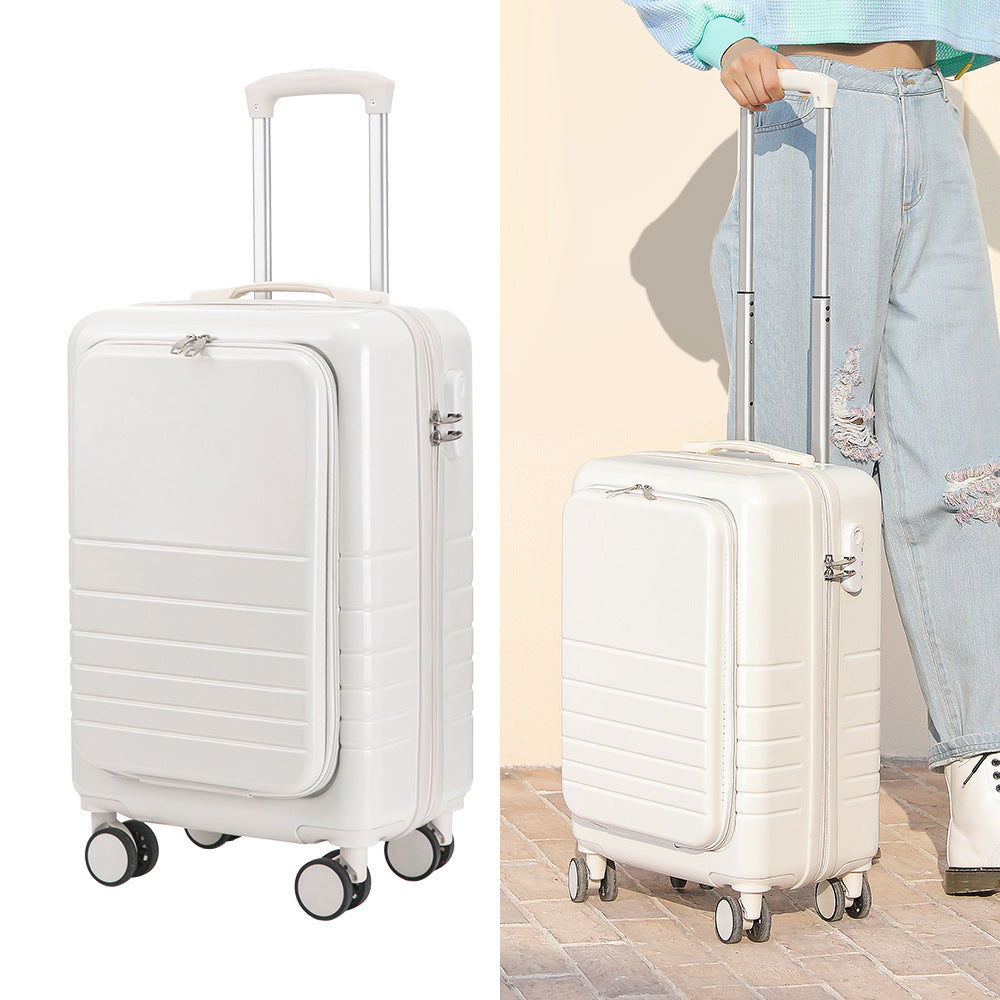 Large Capacity Suitcase Front Lid Pull Rod Case | EX-STOCK Canada