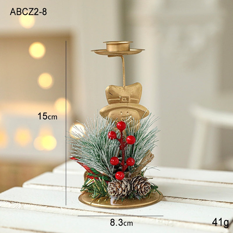 Bougeoir de Noël en fer forgé doré pour décoration de fenêtreEX-STOCK Canada