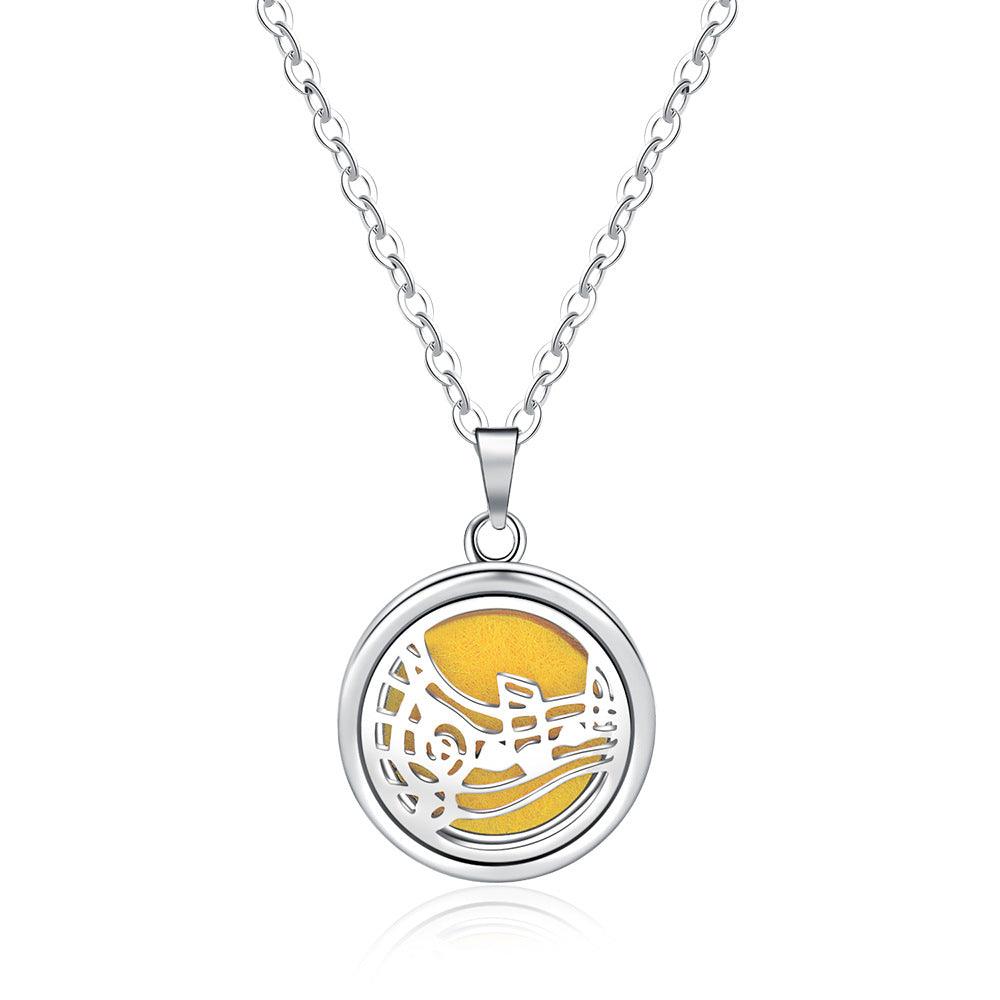 Collier Boîte à Parfum Ronde Creuse Ouverte - EX-STOCK Canada