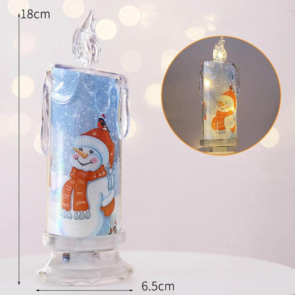 Christmas Transparent Electronic Flameless Candles Decorative Gifts - EX-STOCK Canada