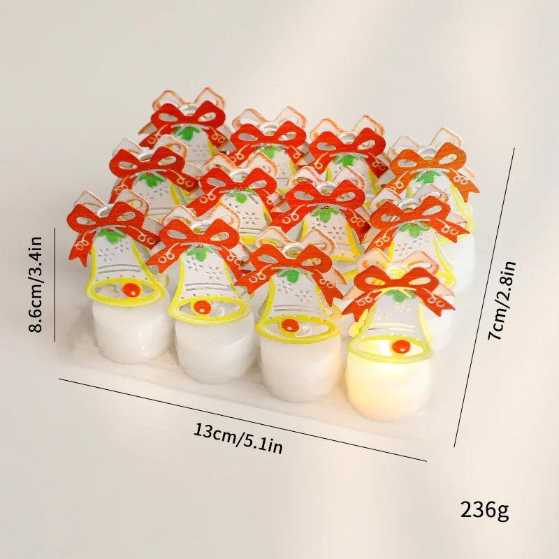 Bougies électroniques LED Lumières Arbres de Noël Père Noël Bonhommes de Neige Bougies Créatives Petites Veilleuses Ornements Décoratifs pour la MaisonEX-STOCK Canada