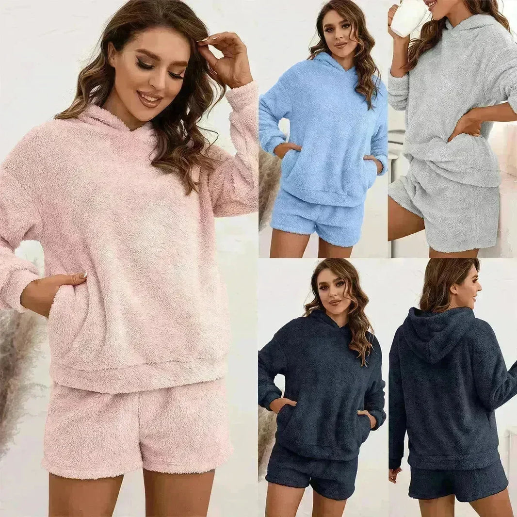 Women Hooded Sweater Suit Casual Home Wear - EX-STOCK CANADA