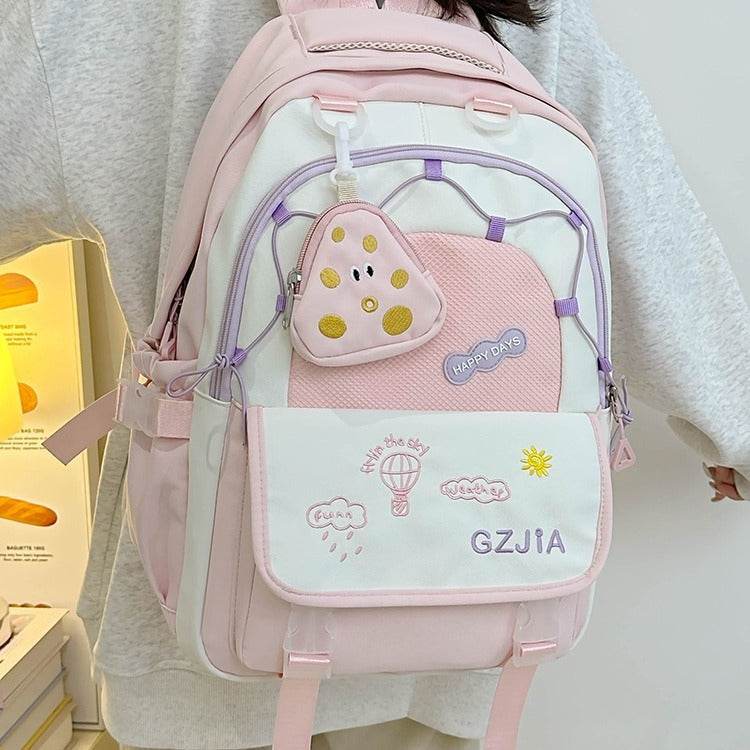 Contrast Colour School Bag – Spacious & Easy Carry - EX-STOCK Canada