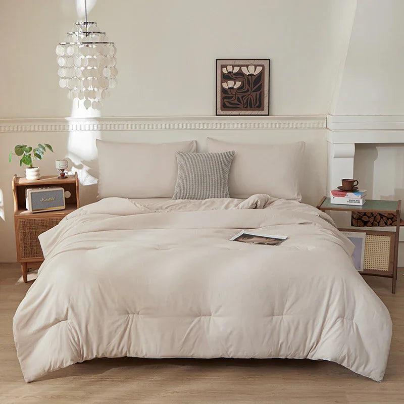 Couette synthétique transfrontalière Amazon Temu pour toutes saisons, insert de couette en coton lavé brossé, vente en gros en usine pour le commerce extérieurEX-STOCK Canada