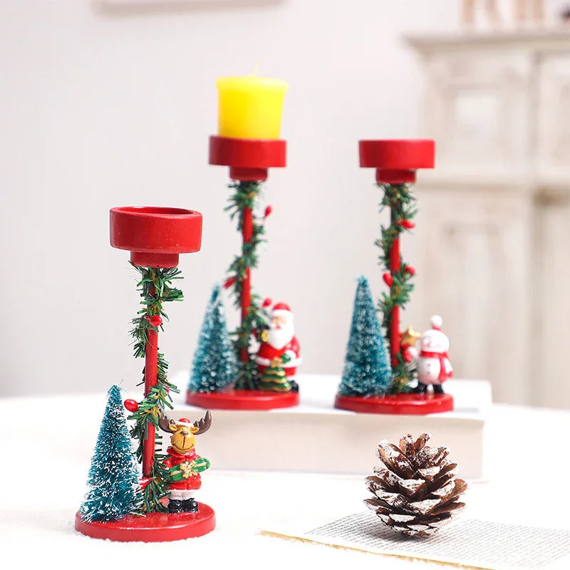 Christmas Decorations Desktop Resin Christmas Tree Elderly Candlestick EX-STOCK Canada