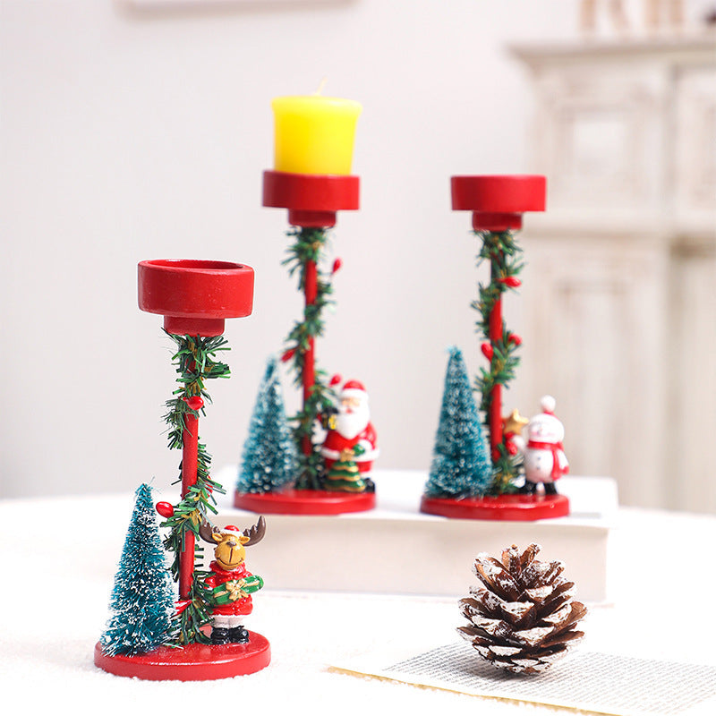 Christmas Decorations Desktop Resin Christmas Tree Elderly Candlestick EX-STOCK Canada