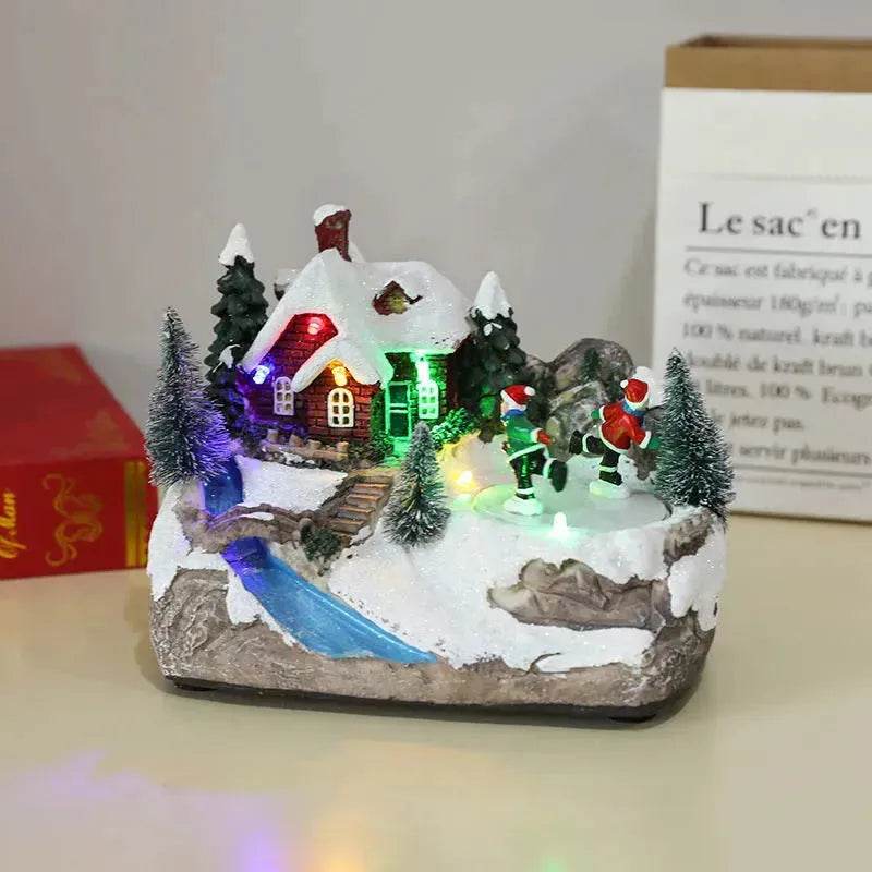 Christmas Rotating Resin Luminous Music Box Ornaments - EX-STOCK Canada