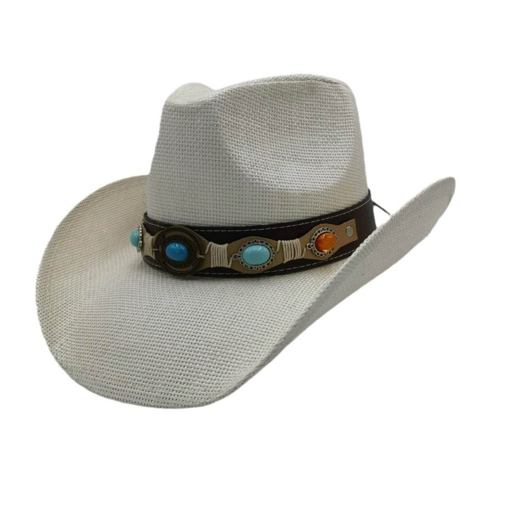 Summer Outdoor Ethnic Style Felt and Straw Cowboy Hat - EX-STOCK Canada